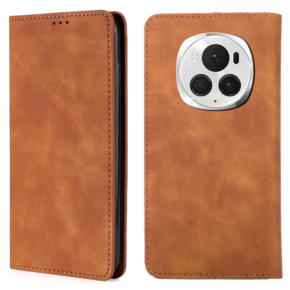 For Honor Magic6 Pro 5G Magnetic Case Anti-scratch Stand Card Holder Phone Cover For Honor Magic6 Pro 5G Magnetic Case Anti-scratch Stand Card Holder Phone Cover